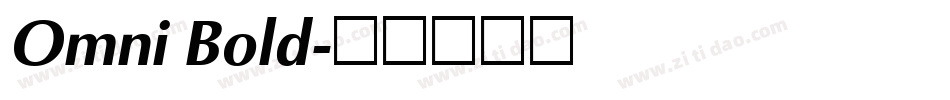 Omni Bold字体转换